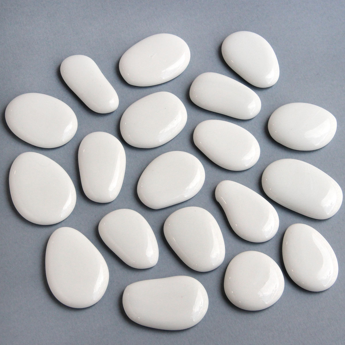 Üvegkavics, fehér 4cm, 500g
