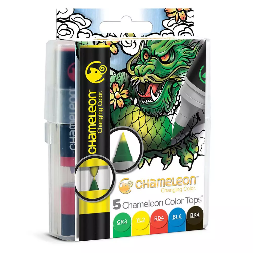 Chameleon Color Tops színkeverő kupak, 5 db – alapszínek