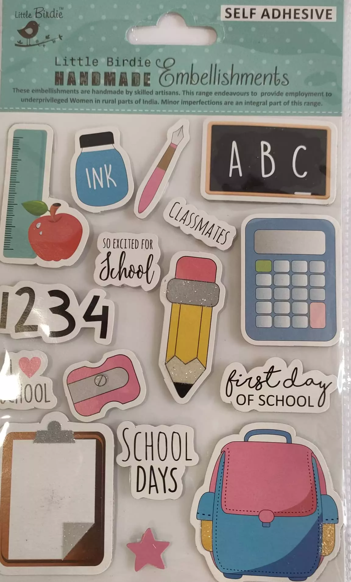 Matrica I Love School Sticker - 16 darabos