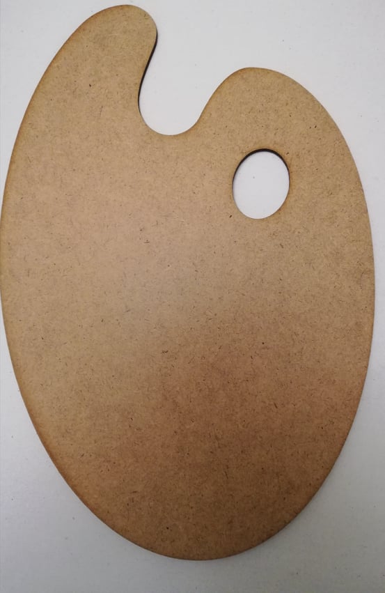 PALETTA MDF,olajfestéshez P4oval 38*27cm