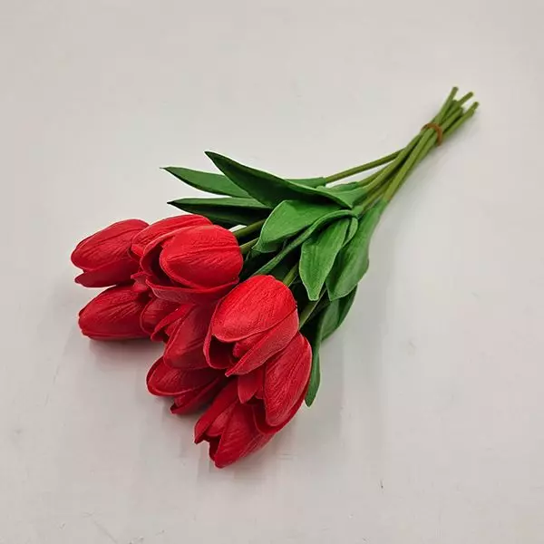 Szálas tulipán 35cm Piros/db